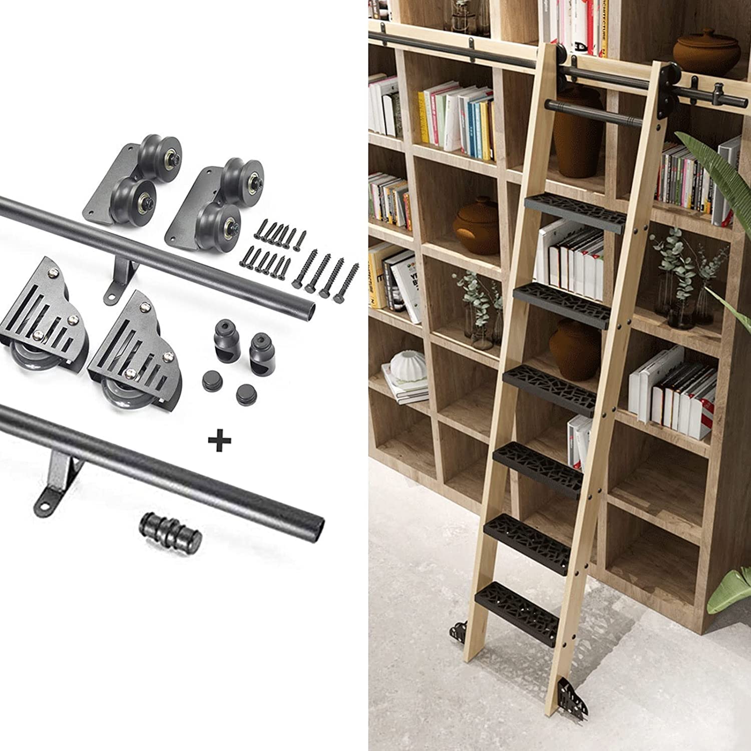 Kit de quincaillerie pour porte coulissante de 200 cm pour un salon moderne au style loft