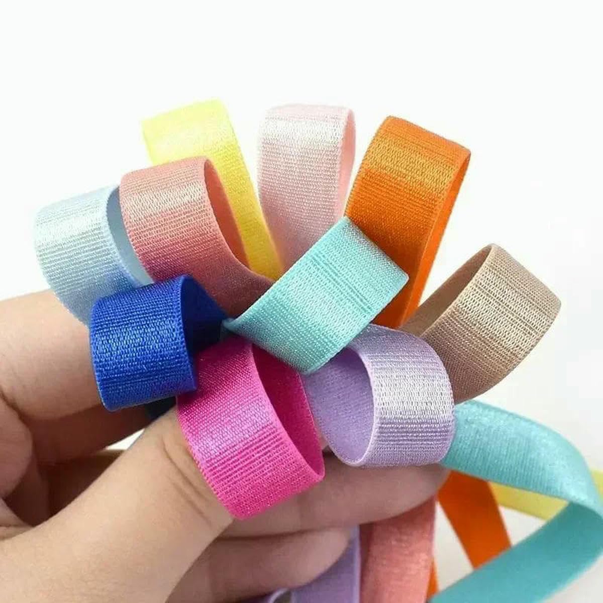 Elastyczna taśma nylonowa, 10mm Nylon Elastic Bands In Multicolor 10/20/50 meters For Sewing(Orange 10mm,50Meters)