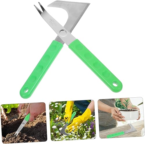 Miniatura 9 de KESYOO 1 Set Gardening Stainless Steel Weeding Shovel Lawn Mower Gadget Set Preen Removal Steels Tool Products Rake Puller Plant Remover Hand