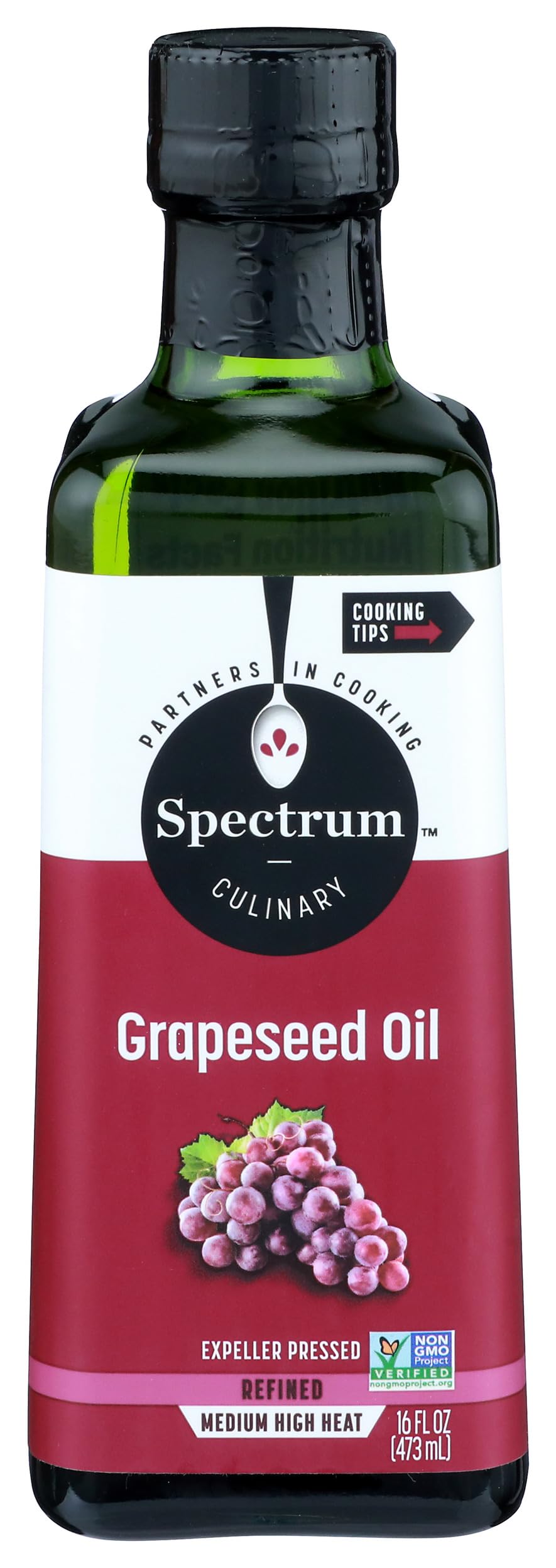 Spectrum Naturals - Huile de pépins de raisin raffinée - 502 ml (6 bouteilles)