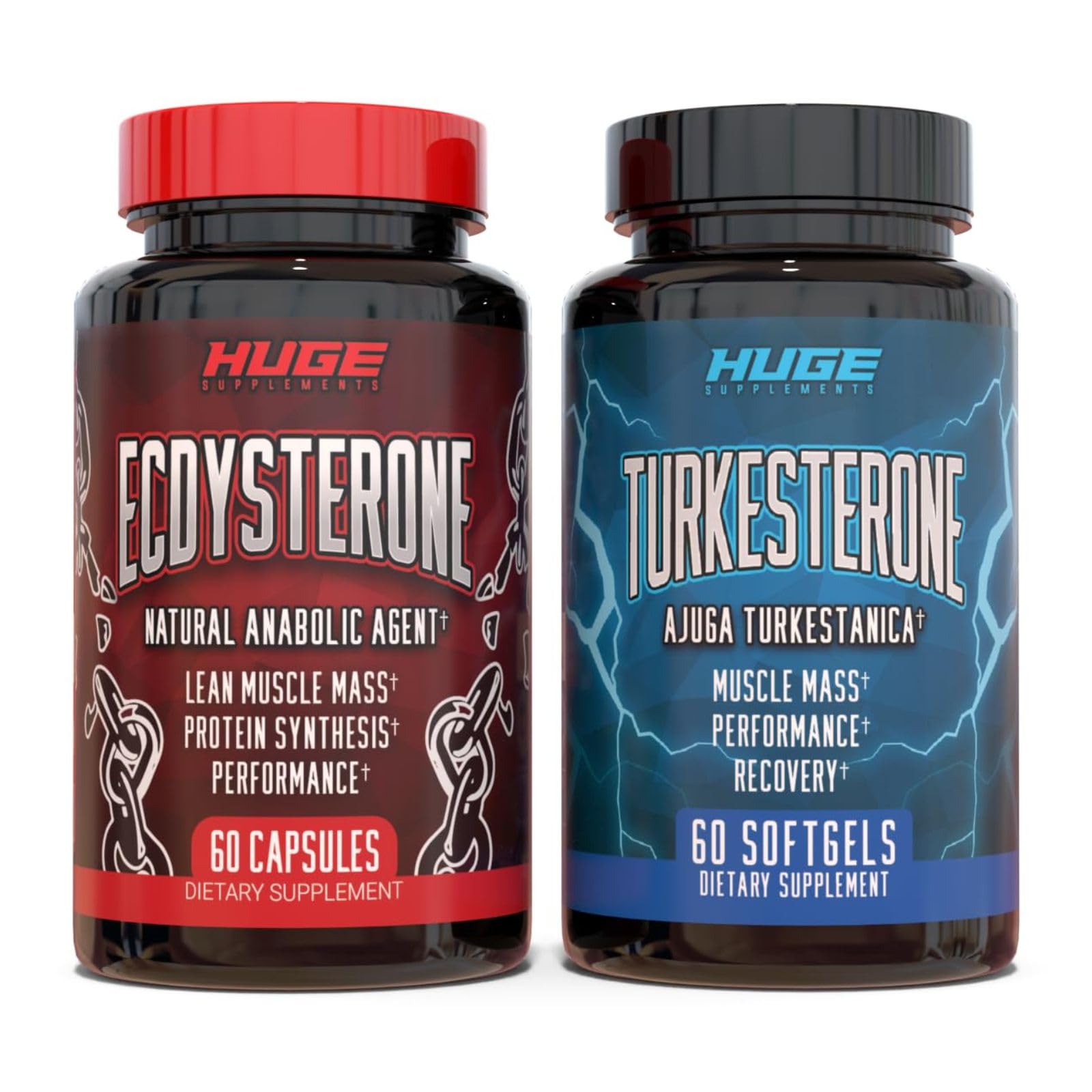 Turkesterone & Ecdysterone Stack, Build Muscle & Strength, Enhanced Absorption Technology (60 Servings)