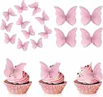 Decorazioni Per Torte A Forma Di Farfalla - 48 Pezzi Commestibili | Per Cupcake, Compleanni E Feste - Foto 10