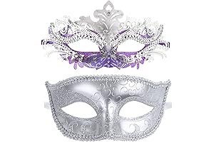 Lilac Masquerade Metal Mask: Enchanting Elegance for Masked Affairs
