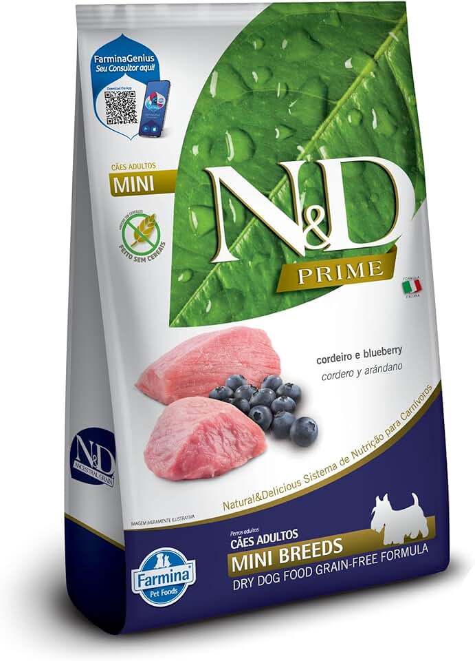 N&D PRIME Ração Farmina N&D Prime Cordeiro E Blueberry Cães Adultos Raças Pequenas - 2 5Kg