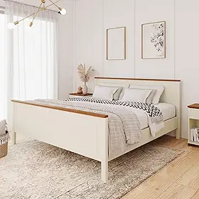Cama King Ananda Cabecasa Madeiramadeira Off-white/Mel