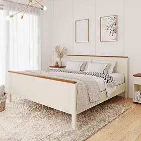 Cama King Ananda Cabecasa Madeiramadeira Off-white/Mel