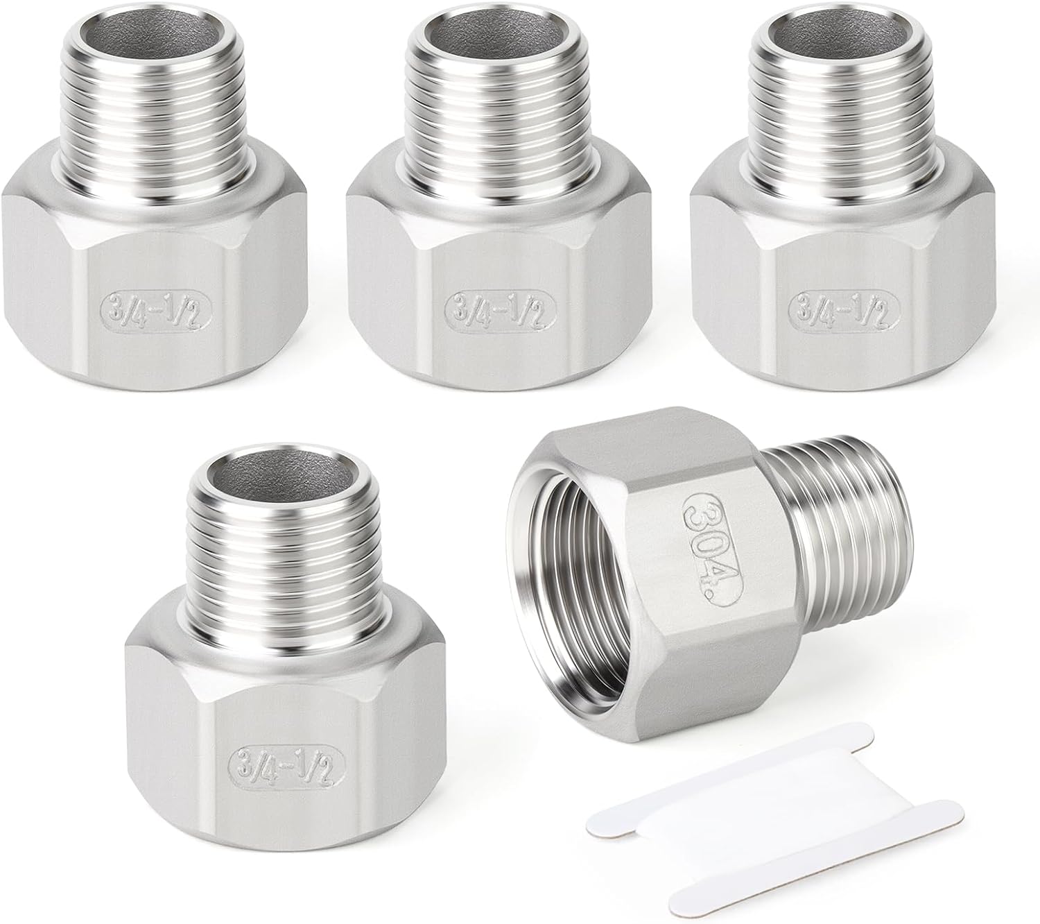 TAISHER 5PCS 304 Stainless Steel Pipe Fitting - View #9