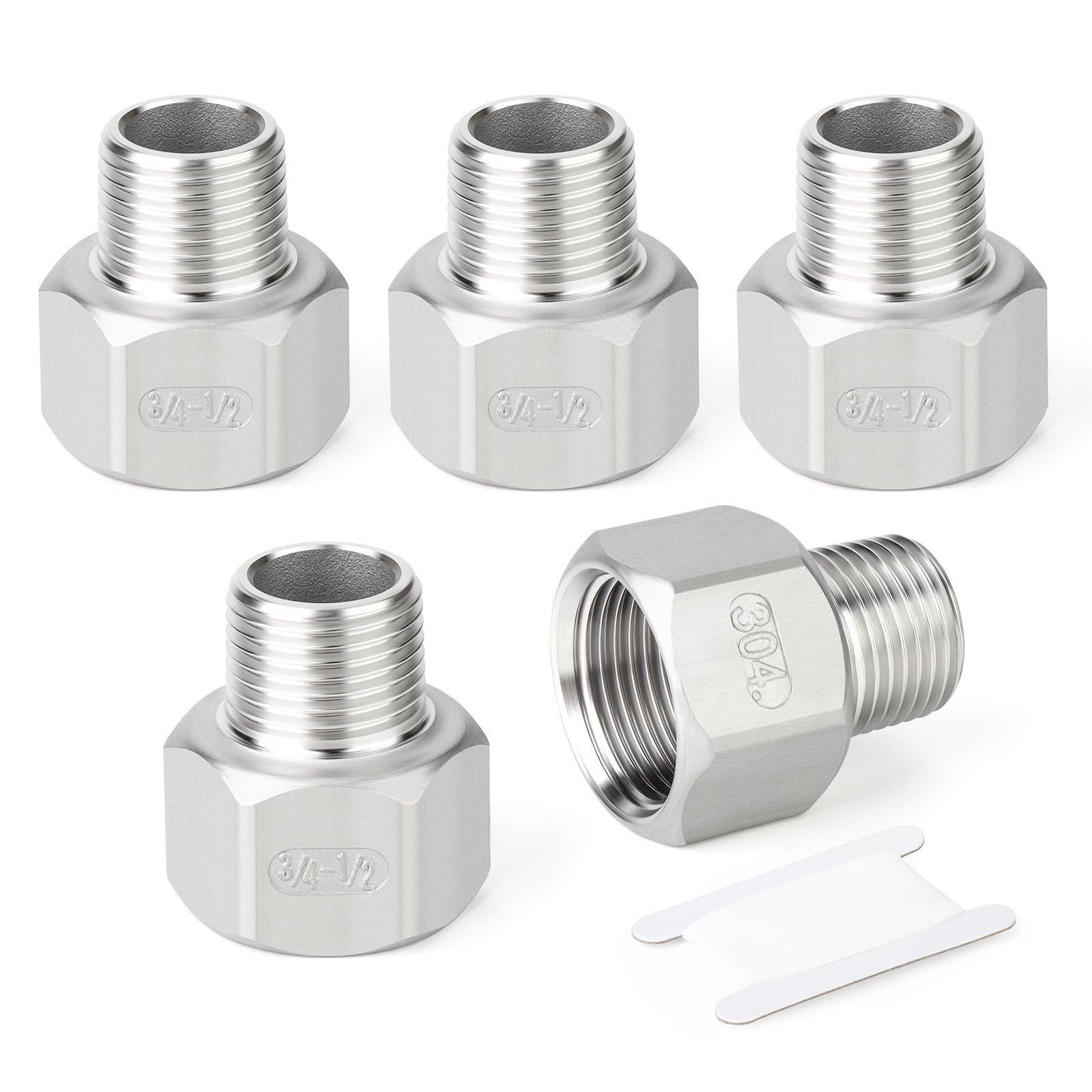 Snapklik.com : TAISHER 5PCS 304 Stainless Steel Pipe Fitting