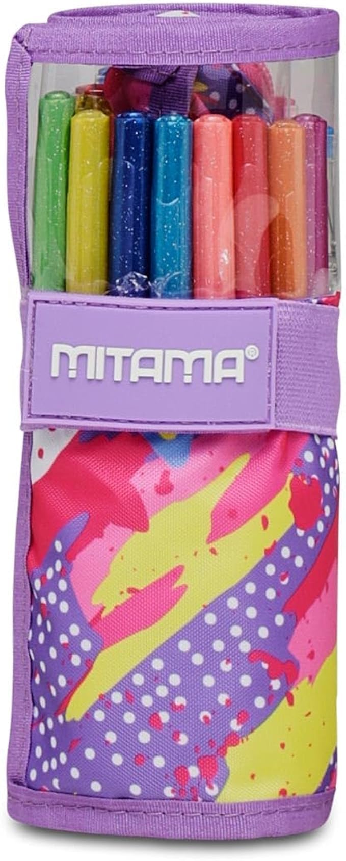 Seven Glitter Roll + Pencil Case Mix Mitama Writing Roll, Multi-Coloured, Taglia Unica, School