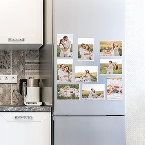 Miniatura 7 de Mingting Marco magnético para fotos, capacidad para fotos de 4 x 6 pulgadas, fundas negras reutilizables para nevera, taquilla, gabinete de oficina