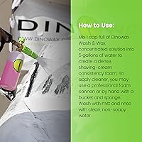 Vista 6 de Dinowax - Lavado y cera, concentrado de lavado de autos, champú para detalles de automóviles con equilibrio de pH y concentración del 20%, colección