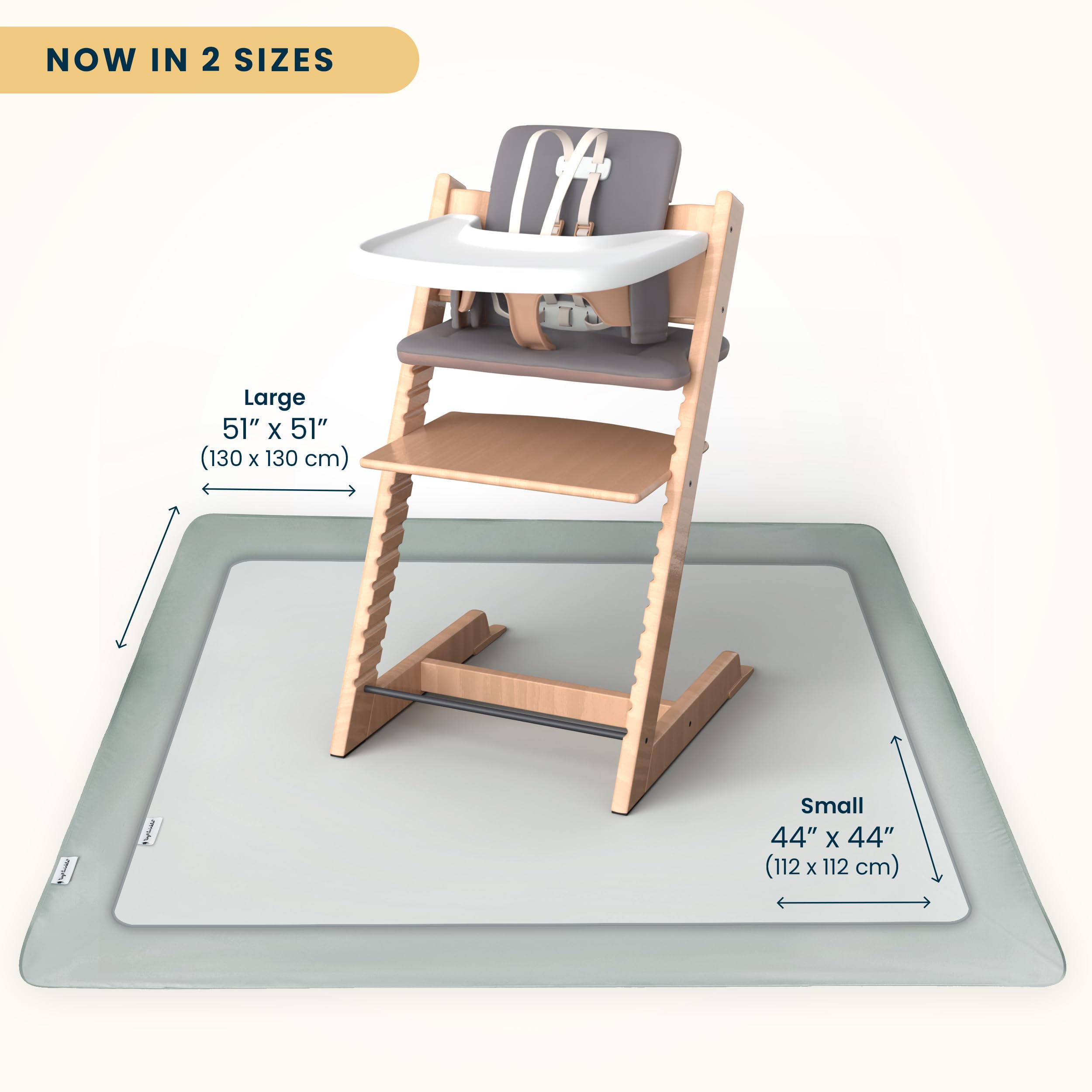 SPLAT MAT - BLACK - for High Chairs + Play Time Messes