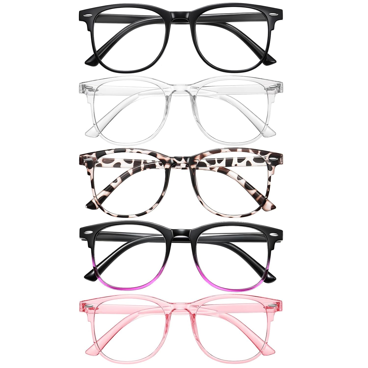 ZEHEXA Reading Glasses for Women Blue Light Blocking Glasses Filter UV Square Readers Glasses for Men and Women