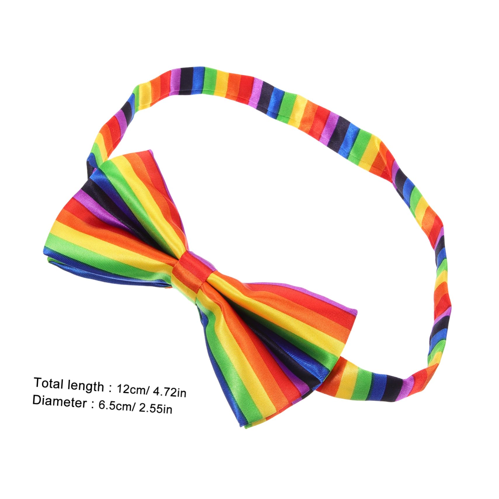 OATIPHO Rainbow Brooch Pin Bow Tie for Men Women Novelty Bow Tie for Party Formal