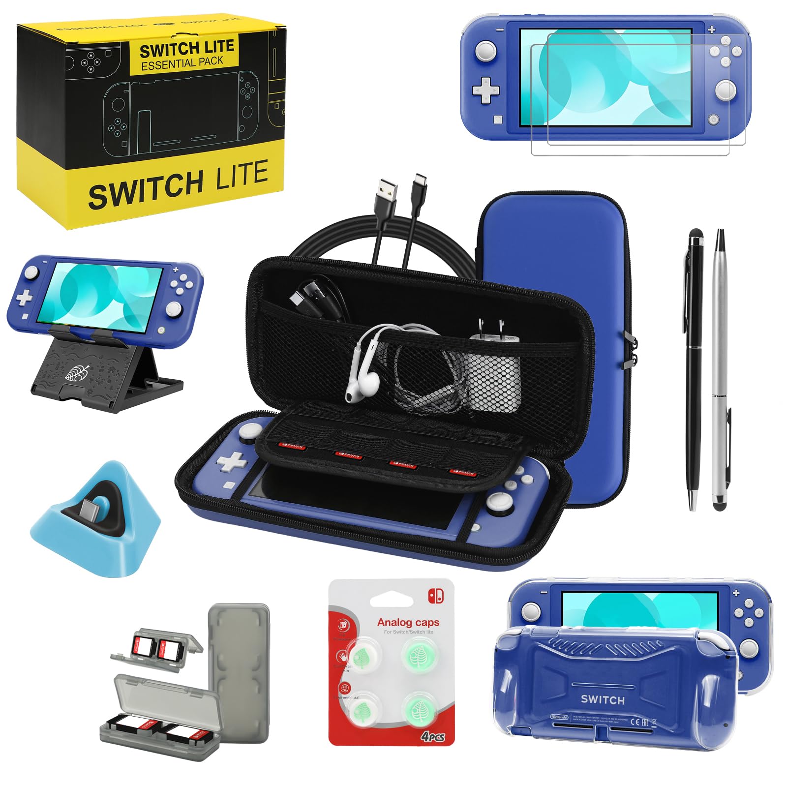 Amazon.com: Switch Lite Case 16-in-1 Accessories Bundle for