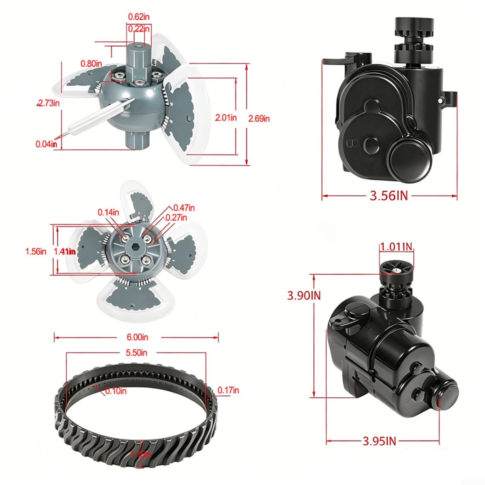 Poolreiniger Tune Up Kit, R0796200 Wartungsset mit Antriebswellen, Lager, Bürste für Zodiac für Baracuda MX6 MX8 für Elite-Reiniger, 11 Stück