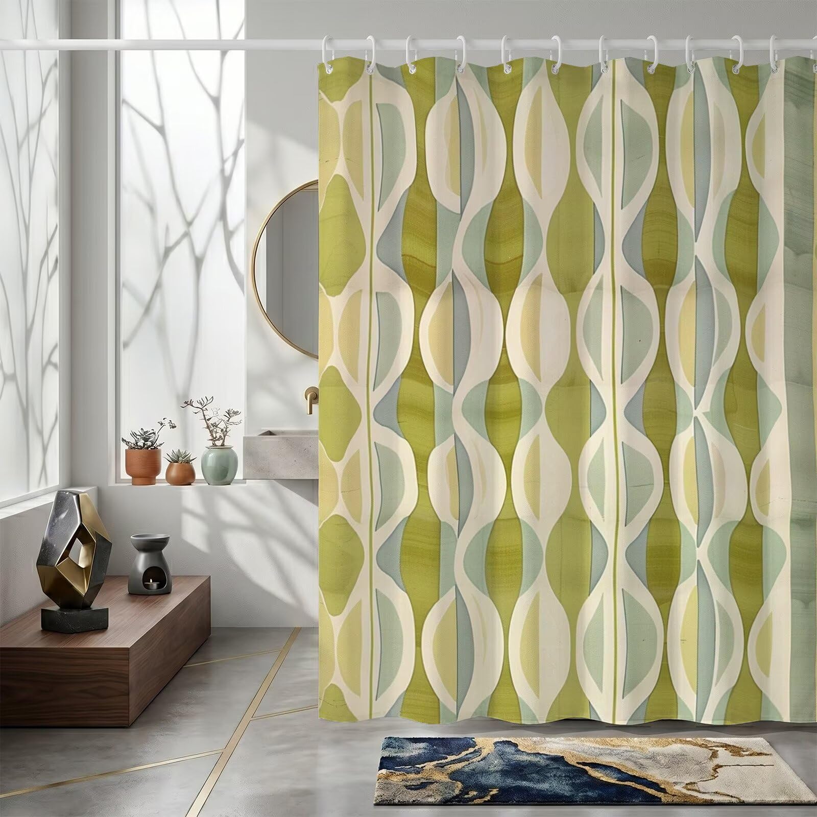 Rideau de douche anti éclaboussure 120x180 en polyester durable