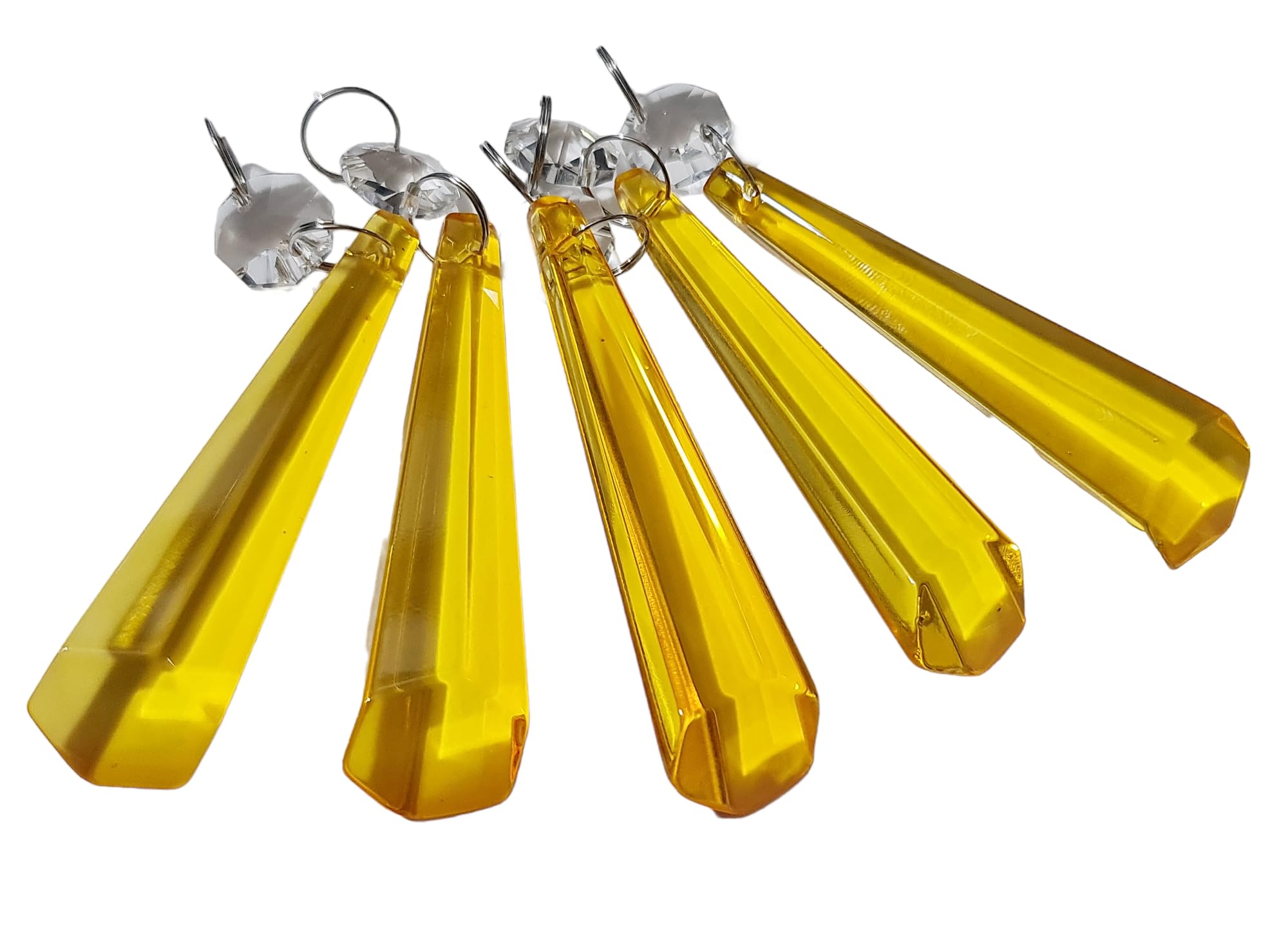 Prismes de lustre orange topaze pour une décoration de mariage vintage féerique