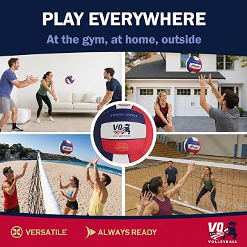 Soft Volleyball - Foam, Silent, No-Deflate, Durable Indoor Volleyball for Training, Games & Practice - Soft on Arms, Safe for House