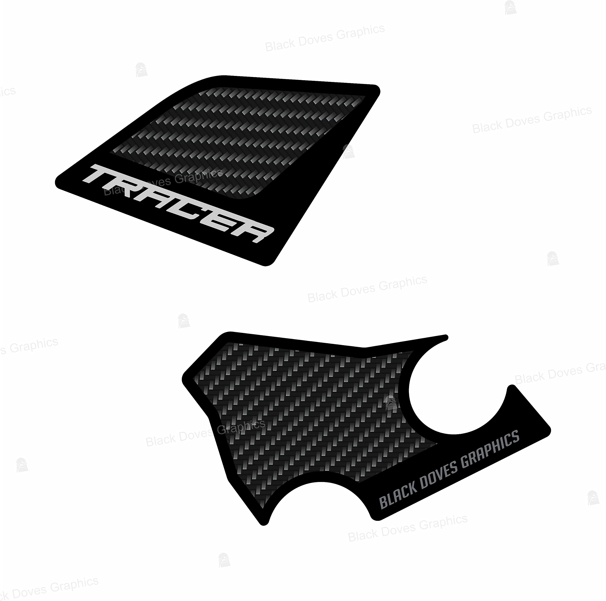 Naklejki 3D Żywica Ochronna Pięta Zgodne z Tracer 900 (Ochraniacze Bat Obcas)