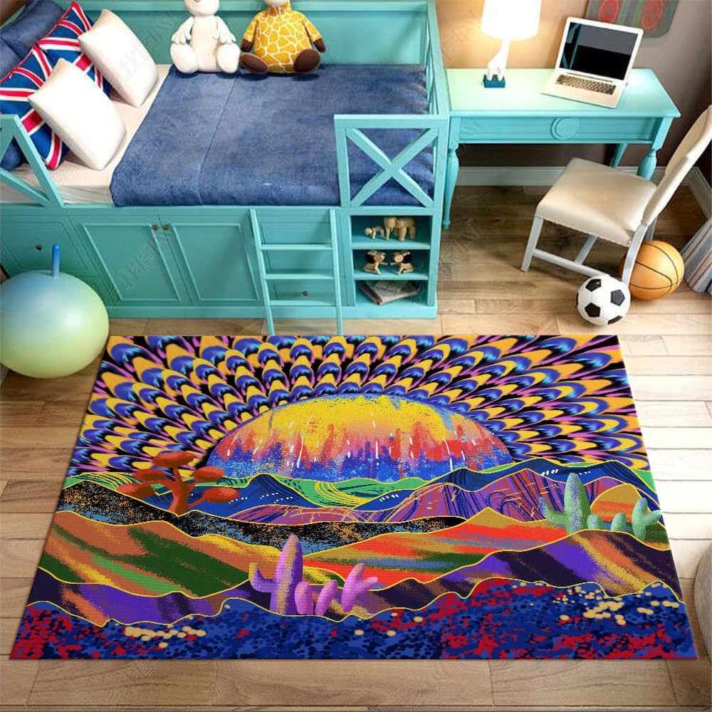 Gothic Skull Head Area Rug for Bedroom Living Room Men, Spooky Skeleton Decorative Carpet Mats 3x5, Halloween Home Decor Floor Mat Indoor Carpet Doormats