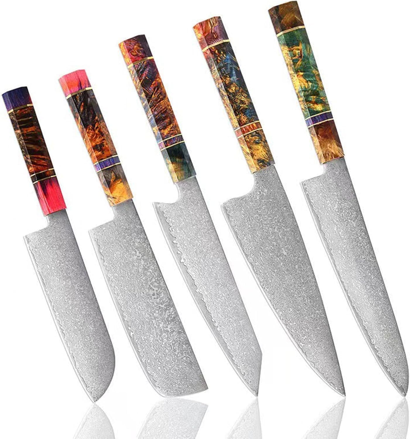 Set Cuchillos Cocina 5 Piezas Acero Inoxidable