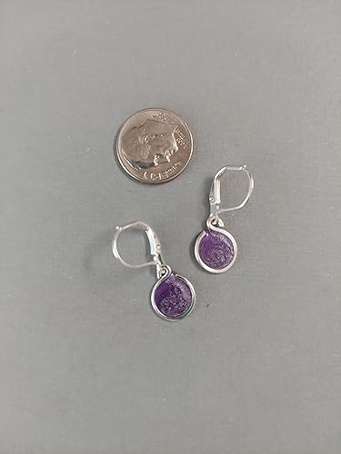 Miniatura 3 de Handmade Lightweight 2 Tone Blue Resin Small Drop Earrings Beads by Bettina