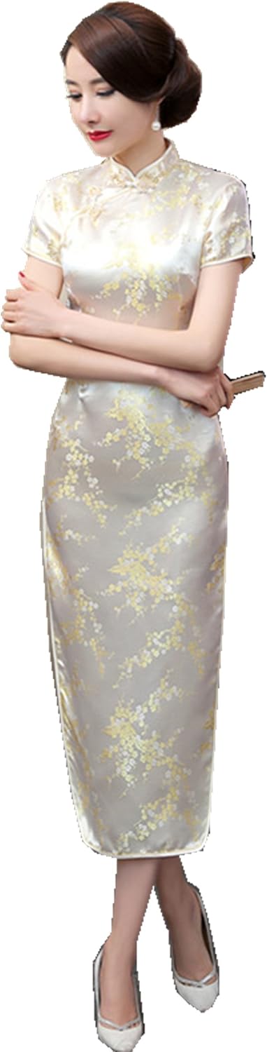 Shanghai Story Women's Qipao Long Chinese Wedding Evening Dress Cheongsam