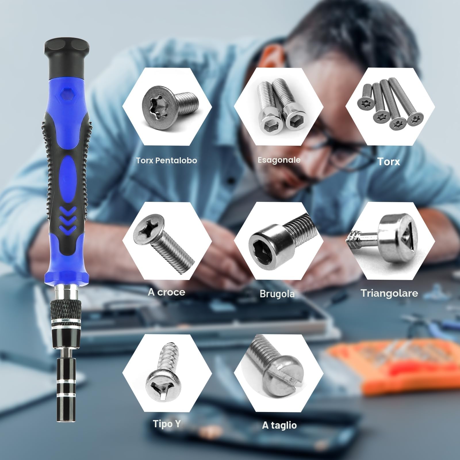 Eventronic 132 in 1 Set Cacciaviti Precisione Magnetici Professionali, Mini Magnetici kit di Riparazione, per Portatile Telefono Cellulare, Tablet, Laptop, Switch, Occhiali, Orologi, Elettronica