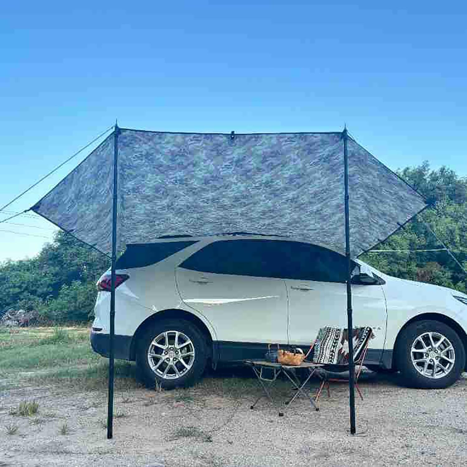 Tendalino Laterale per Auto, 3x3m, Tenda Universale per Portellone Posteriore, Tendalino Impermeabile per Campeggio in Auto, Tenda da Sole per SUV, Furgone, Campervan, Caravan, Camion, Jeep