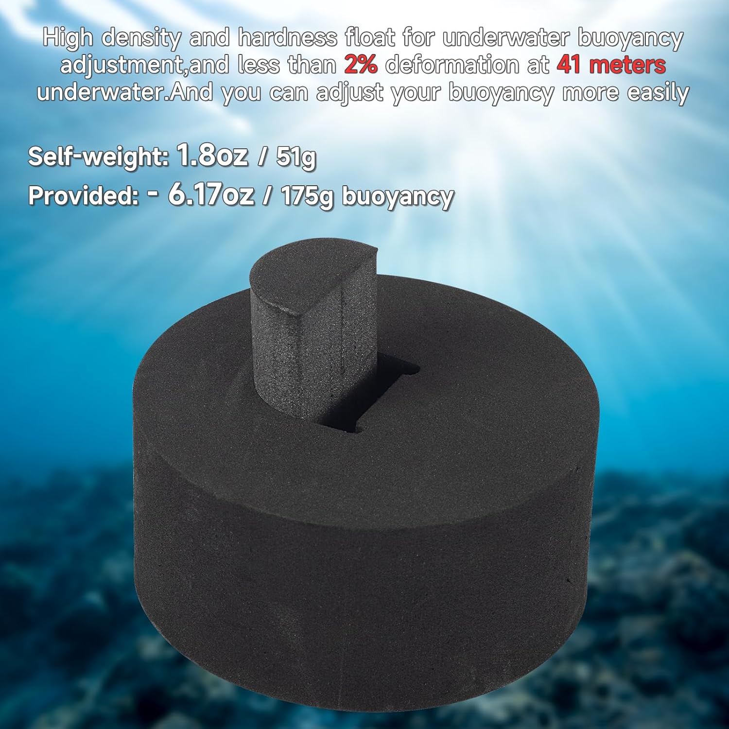 4Pcs Underwater Camera Buoyancy Float Kits, Buoyancy Provided 175g*4, Diameter 3.15", Thickness 1.5", Aquatic Arm Float Kit for Seafrogs/nitescuba/Starbea Floating Arms Diving Tray