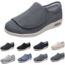 Extra Wide Width Walking Sneakers,Men's Wide Width Shoes with Adjustable Closure Lightweight