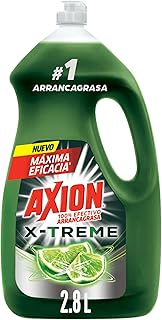 Axion Lavatrastes Líquido Xtreme 100% Efectivo Arrancagrasa 2.8 L | Fórmula Concentrada y más Poderosa que Rinde Más, Máxima Eficacia, Corta la Grasa al Instante