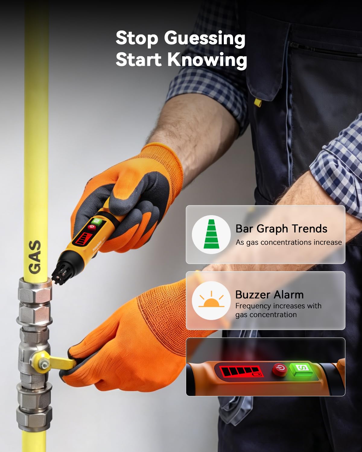 Gas Leak Detector Pen - Detect Methane, Propane -2