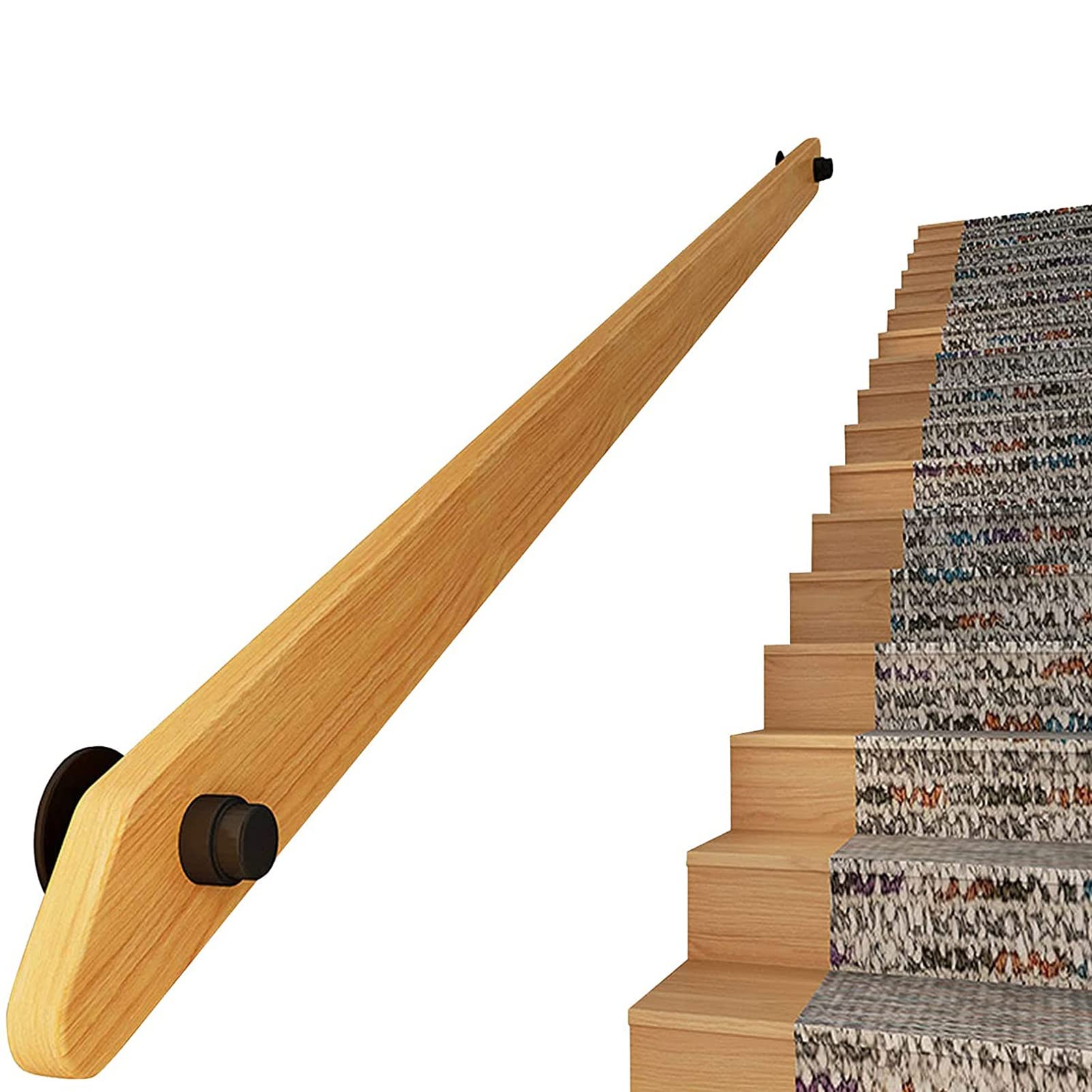 Main Courante pour Escalier Sécurisé contre les Chutes en Bois Massif