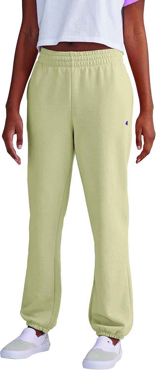Champion Women's Cinched-Bottom Fleece Sweatpants, Oversized Fit, Midweight