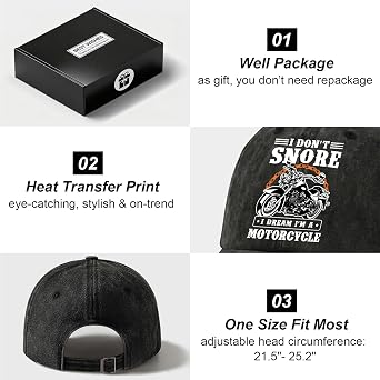 Hat Gifts for Man Women - Fathers Day Birthday Gifts for Men Women - Adjustable Baseball Cap