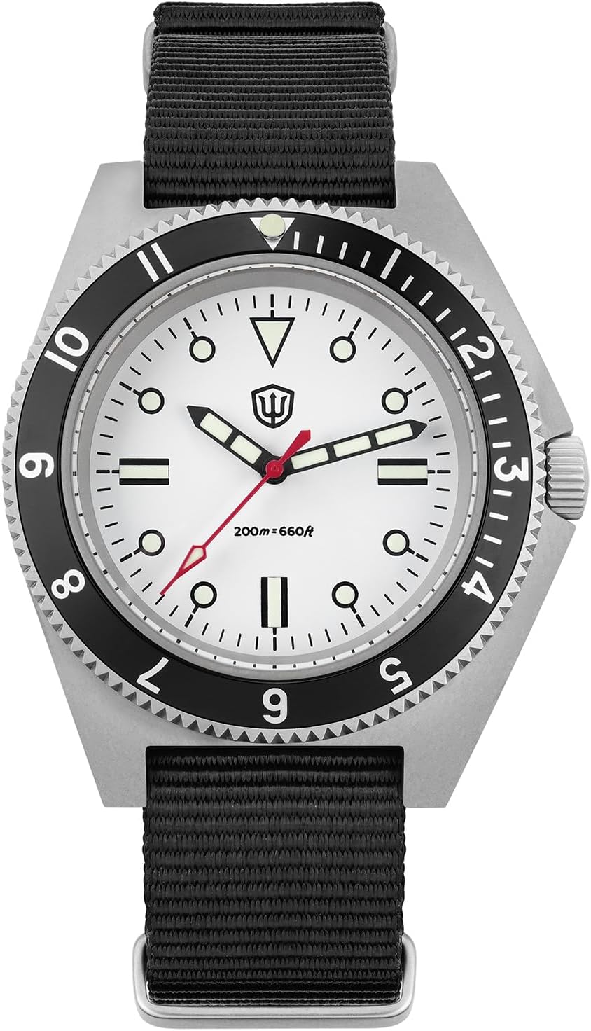 watchdives Military Quartz Watches WD1972 Mens Watch 40.9 mm Sapphire Glass Luxury Wrist Watch 20 Bar Diving Watches for Men