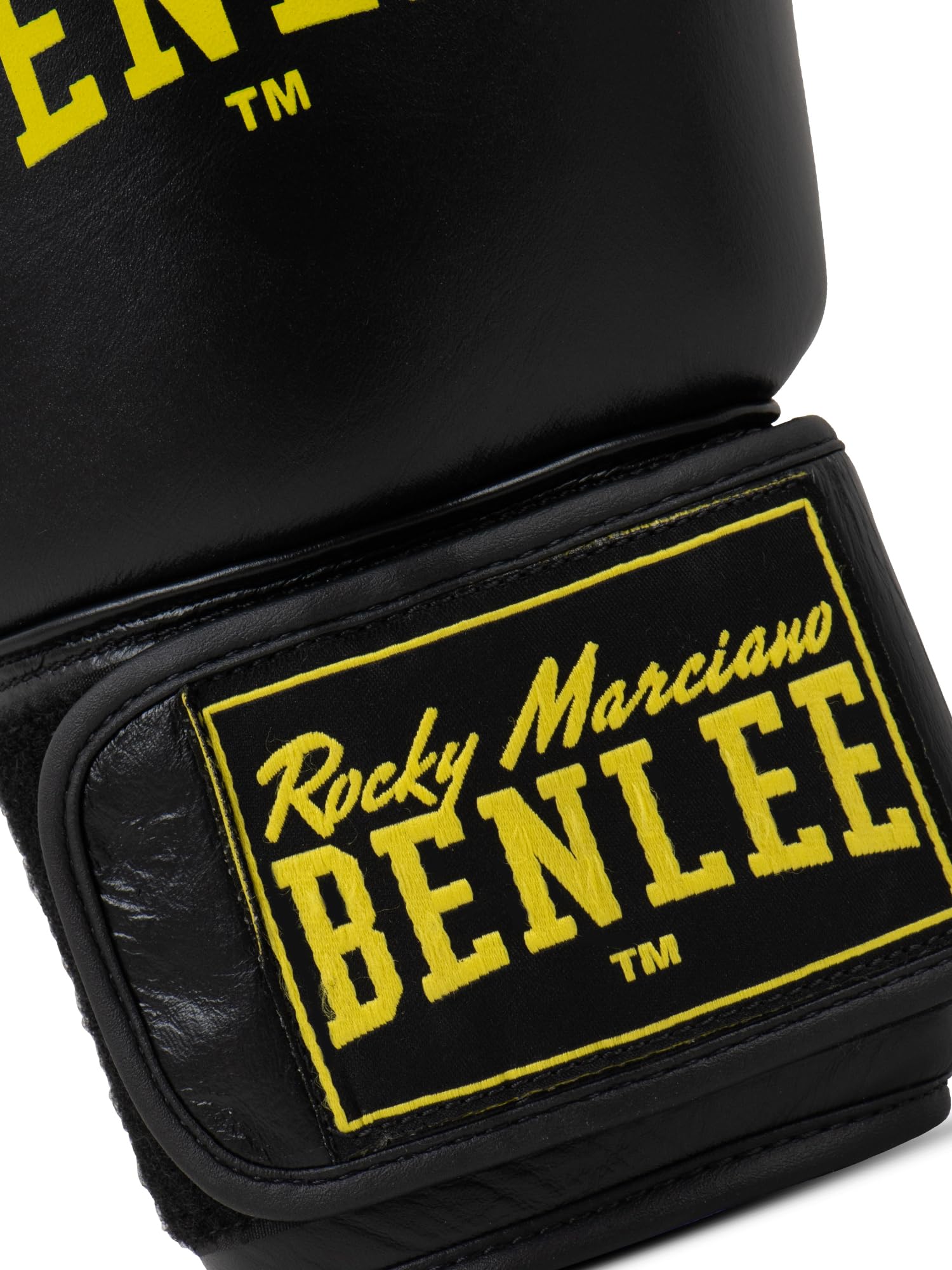 Benlee Rocky Marciano Unisex – Draco Leather Boxing Glove, Black/Yellow, 10 oz
