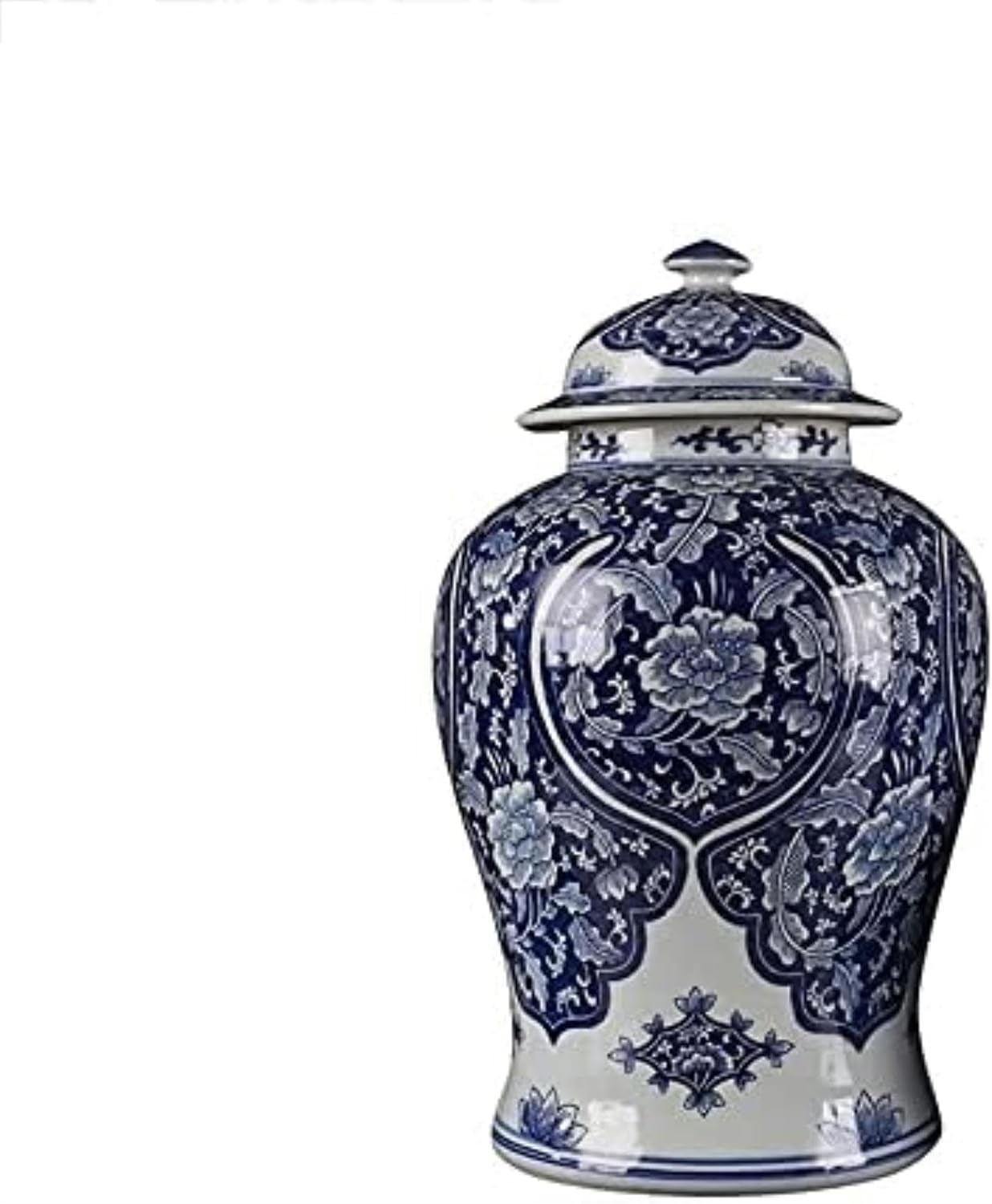 Ceramic Jars,Tea Jar,Chinese Style Storage Jars,Ginger Jar Vase Decorative Jars with Lids Porcelain Vase Blue and White Ginger Jars Temple Jar Ceramic Jar,