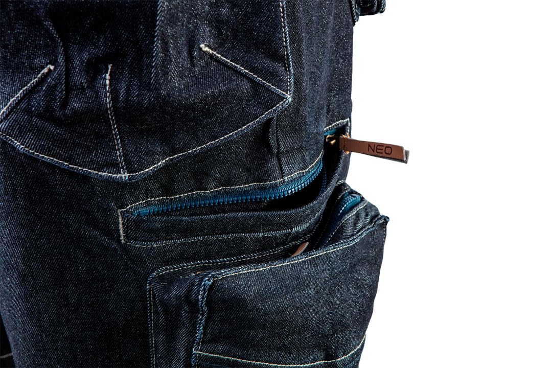Neo Tools Pantalones Vaqueros Cortos de Trabajo para Hombre, Tallas XS-3XL, o Conjunto con Chaqueta de Forro Polar, Costuras reforzadas, Pantalones de artesanía, Aspecto Cargo