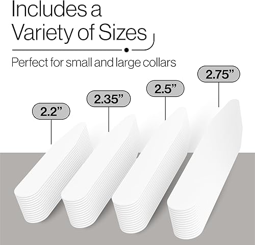 Miniatura 4 de 56 estancias de cuello para camisas de vestir para hombre, inserciones de cuello de camisa de vestir premium, 4 tamaños