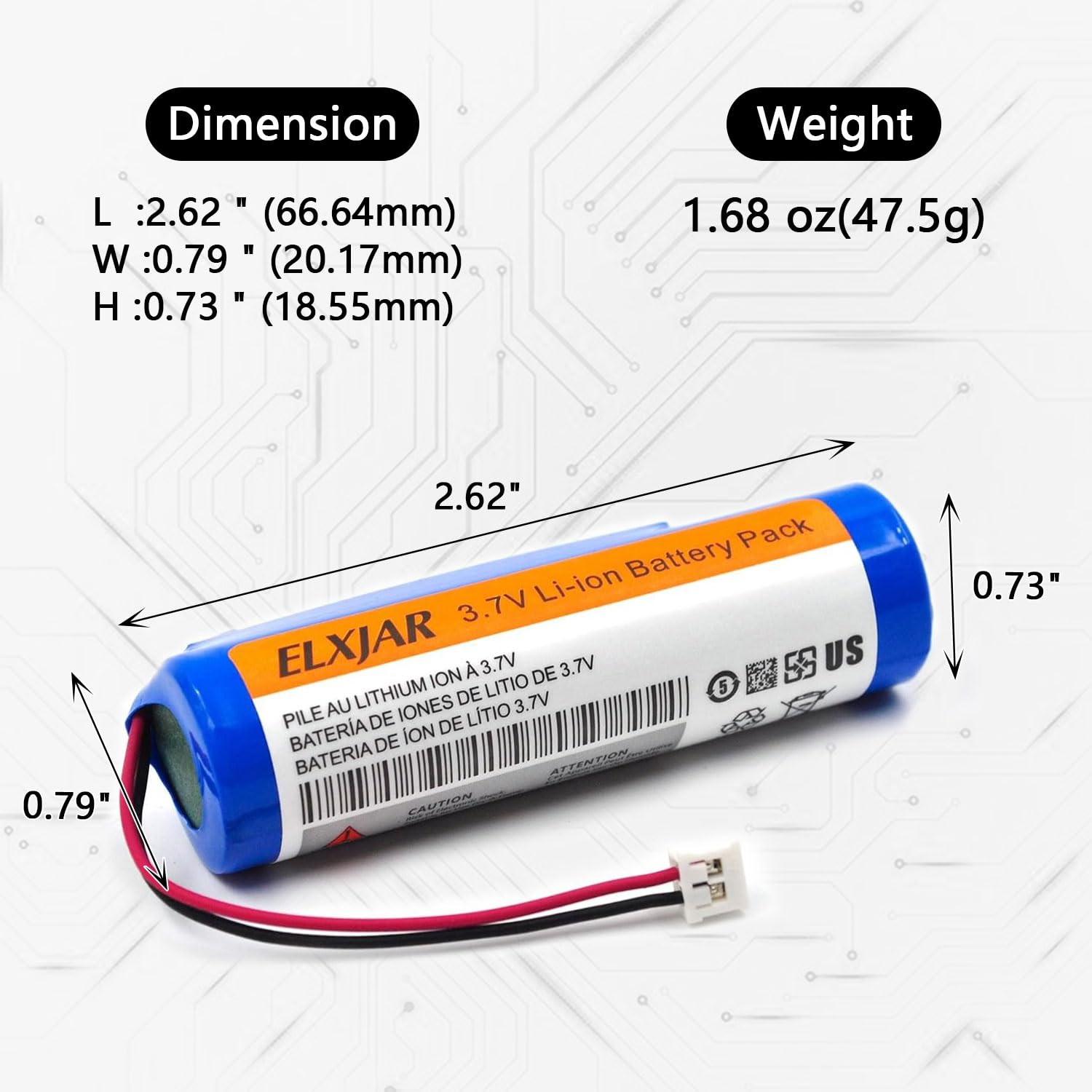 AnnonceVhbw Batterie remplacement pour Garmin 361-00019-16