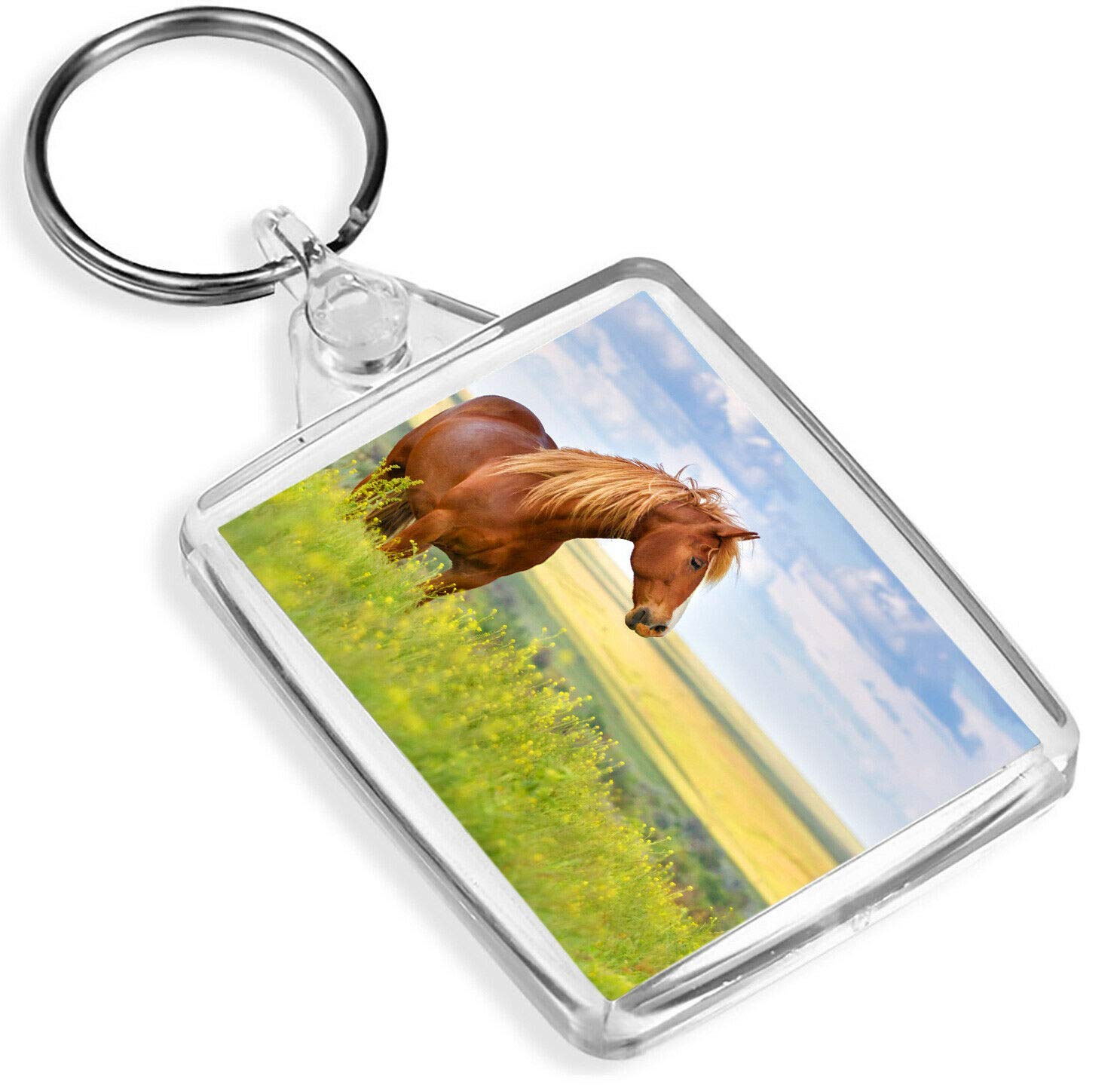 Beautiful Brown Horse Keyring Pony Equestrian Girls Animal Keyring #8395