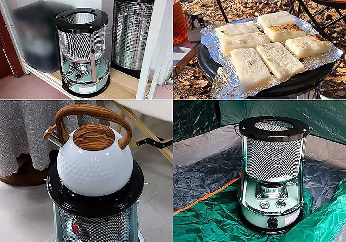 Kerosin-Ofen-Heizung, 6-Docht-Heizung, mobiler Campingkocher, Kerosin-Raumheizung, Konvektionsstrahlungsbrenner, Outdoor, Jagd, Rucksackreisen, Überleben, Notfallöfen, 4,5 l