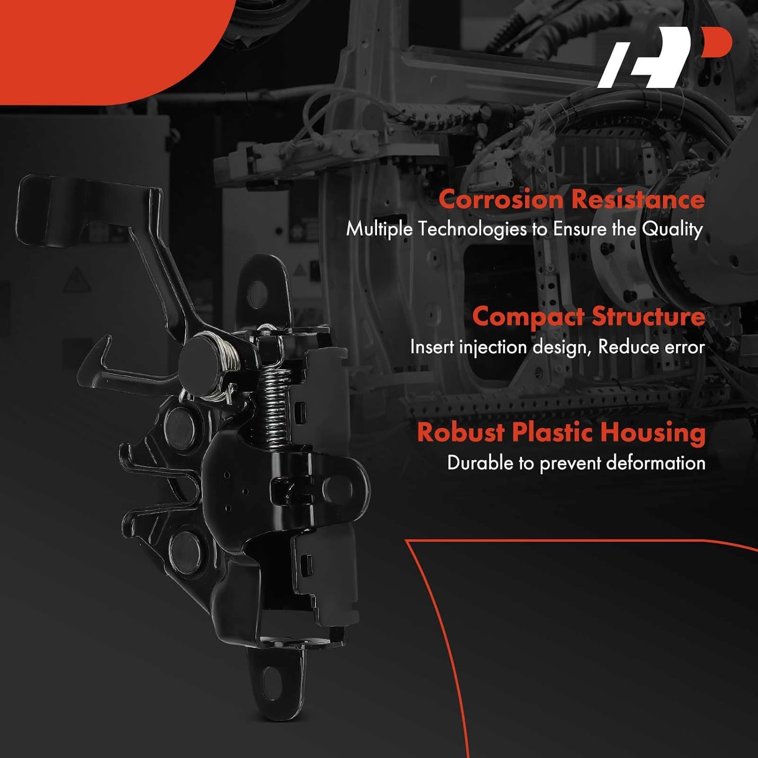 A-Premium Hood Latch Lock Compatible with Pontiac Vibe 2003-2008, Front Hood Lock Engine Bonnet Latch Assembly