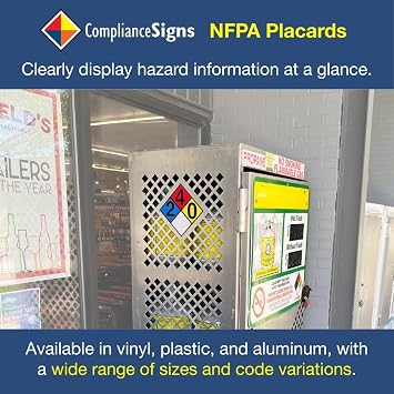 NFPA 704 1-2-0-0 Label Decal, 10 inch Vinyl for Hazmat