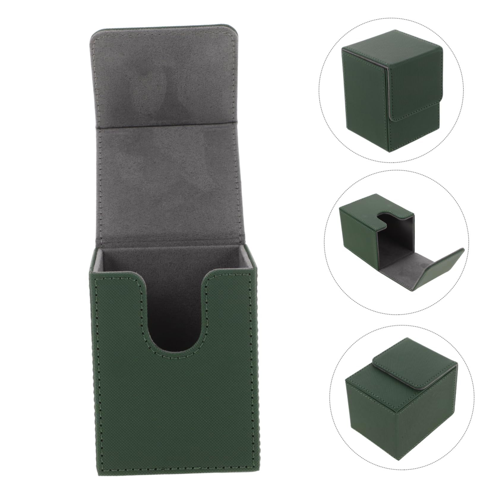 SUPVOX 2 Pz Scatola Porta Carte Porta Carte Da Gioco Mazzi Card Pu Organizer Caso Dell'unità Di Elaborazione Per La Casa Custodia Organizer Per Mazzi Green Flanella Resistente All'usura