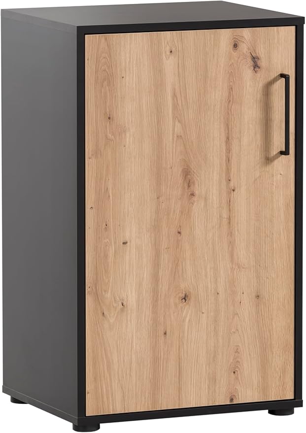 Schildmeyer Aktenschrank Aino 155719, Artisan Eiche Dekor/schwarz matt, 51 x 41 x 83,6 cm Schildmeyer Aktenschrank Aino 155719, Artisan Eiche Dekor/schwarz matt, 51 x 41 x 83,6 cm