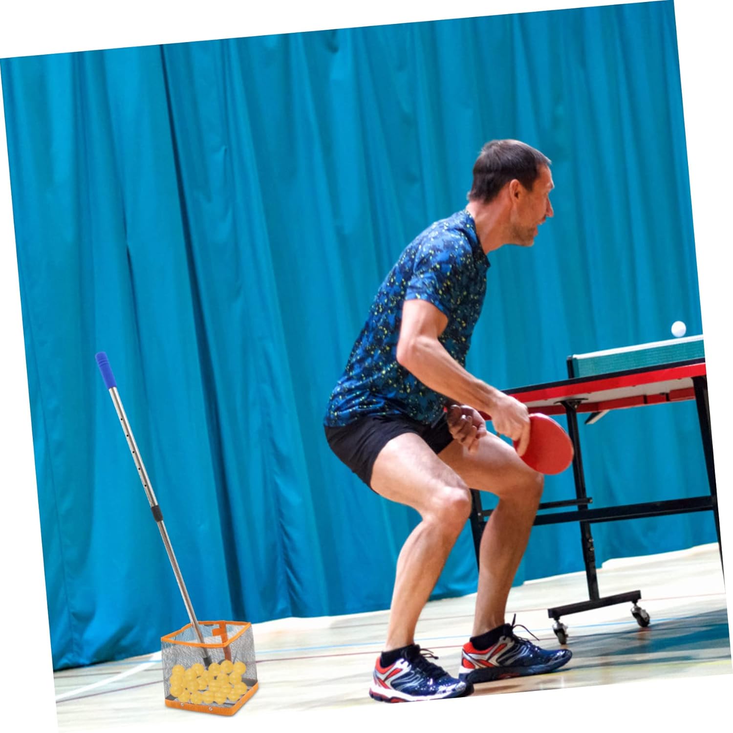 Table Tennis Ball Picker Tennis Picker Upper Golf Ball Stamper Holder Telescopic Ball Racket Badminton